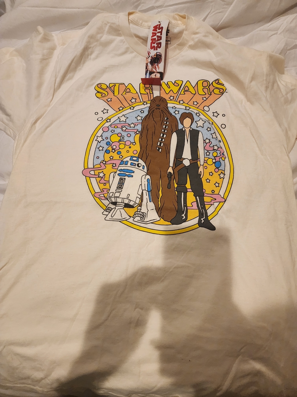 Disney Star Wars Graphic Tee - Cream & Black Neck Print